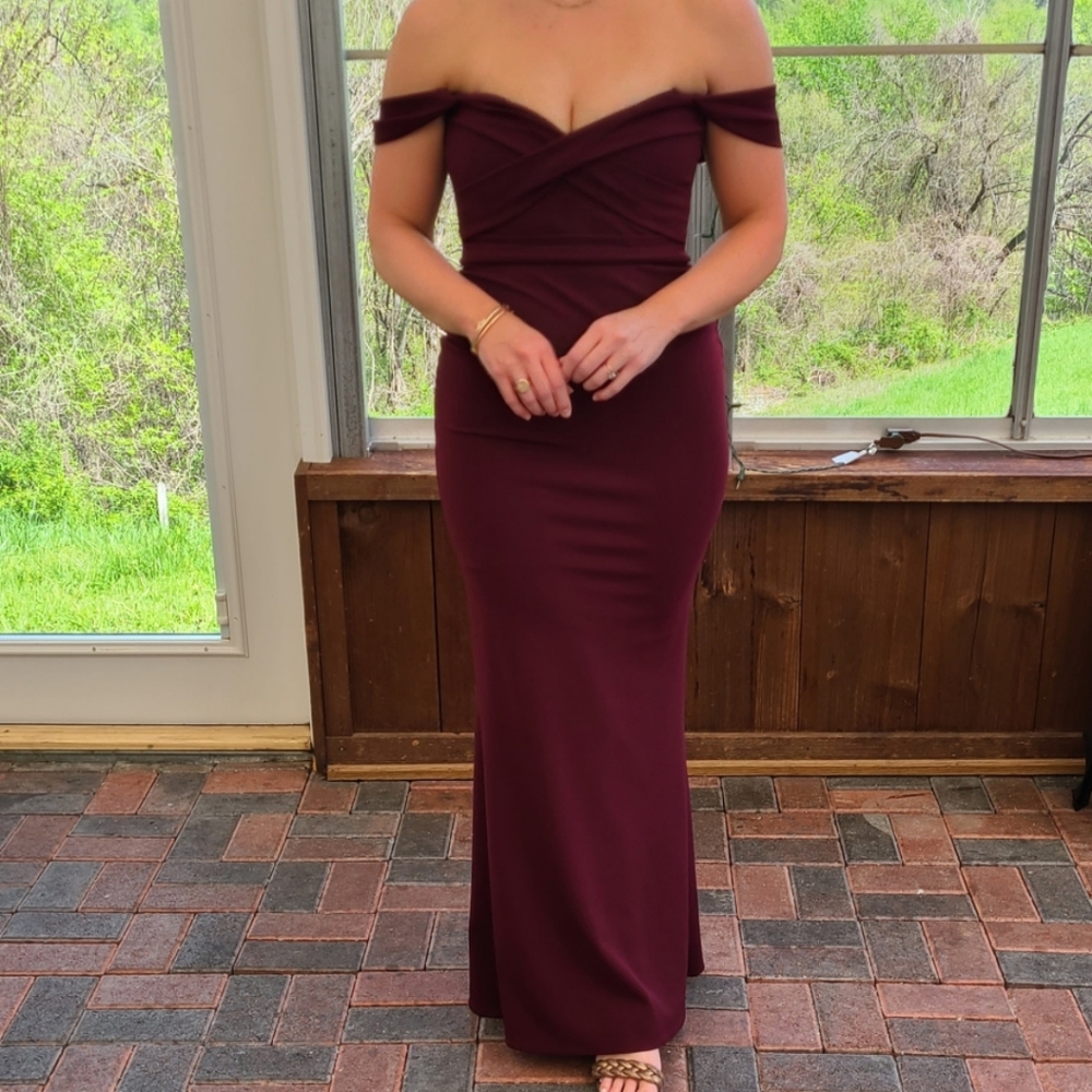 Nookie Camille Dress in Wine - size M - Picture 4 of 9